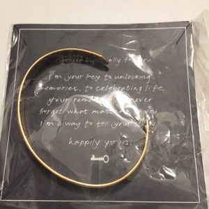 Stella&dot Engravable cuff.  Rose Gold.